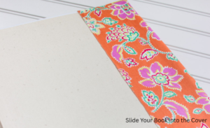 fabric book cover from textile or cloth waste