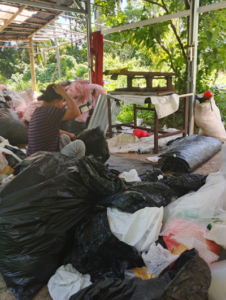 collected trash at manado