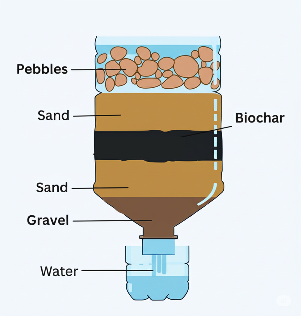 DIY Biochar-Based Water Filter for Safe Drinking Water: Small and Large ...