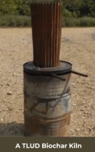 A TLUD kiln for making Biochar