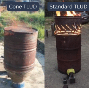 biochar production: cone tlud vs standard tlud